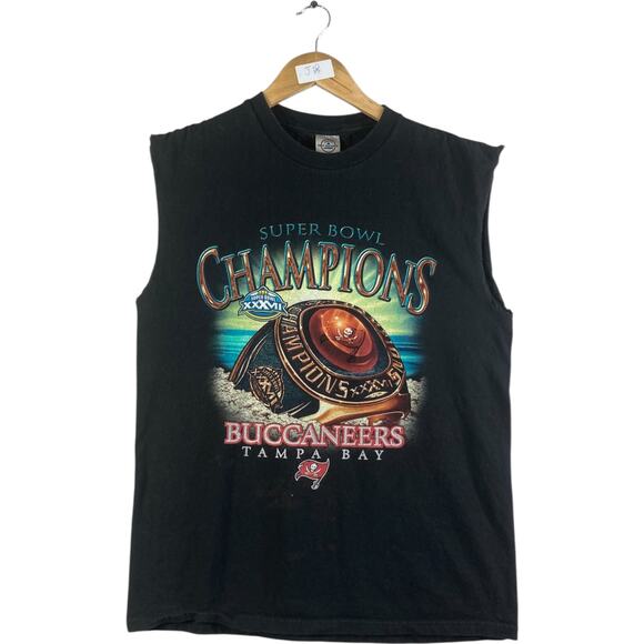 Vintage Tampa Bay Buccaneers Super Bowl XXXVII Champions NFL Muscle Tank Top M - Picture 1 of 7